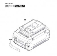 Bosch 2 607 336 091 GBA 18V Slide-In Accu Package Spare Parts